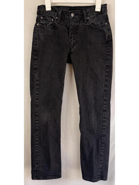 Levi's 514 Jeans Mens 30x30 Black Denim Stretch Pockets Dark Wash Straight Fit